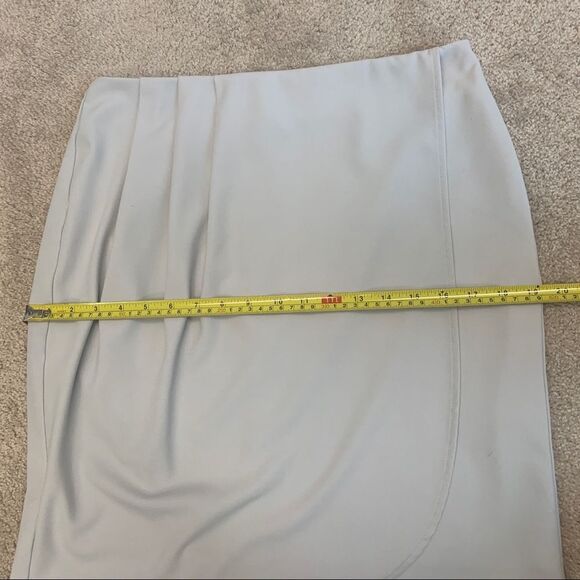 BANANA republic light gray pleated wrap front pencil skirt Sz 6 NWOT - Picture 10 of 12